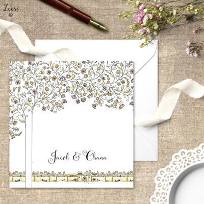 woven branches invitations