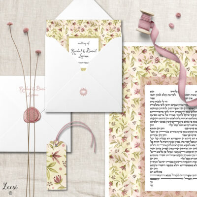 watercolor buds invitations